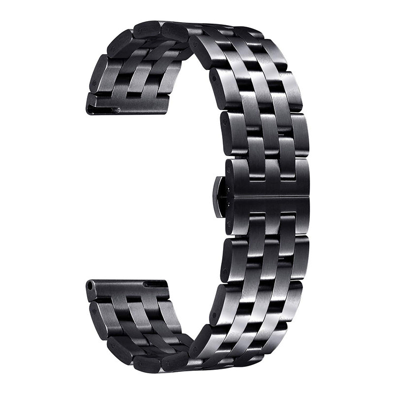 For Garmin Vivoactive 4S 45mm Stainless Steel Watch Strap 18mm 5 Beads Design Replacement Wrist Band For Garmin Vivoactive 4S 45mm Stainless Steel Watch Strap 18mm 5 Beads Design Replacement Wrist Band
